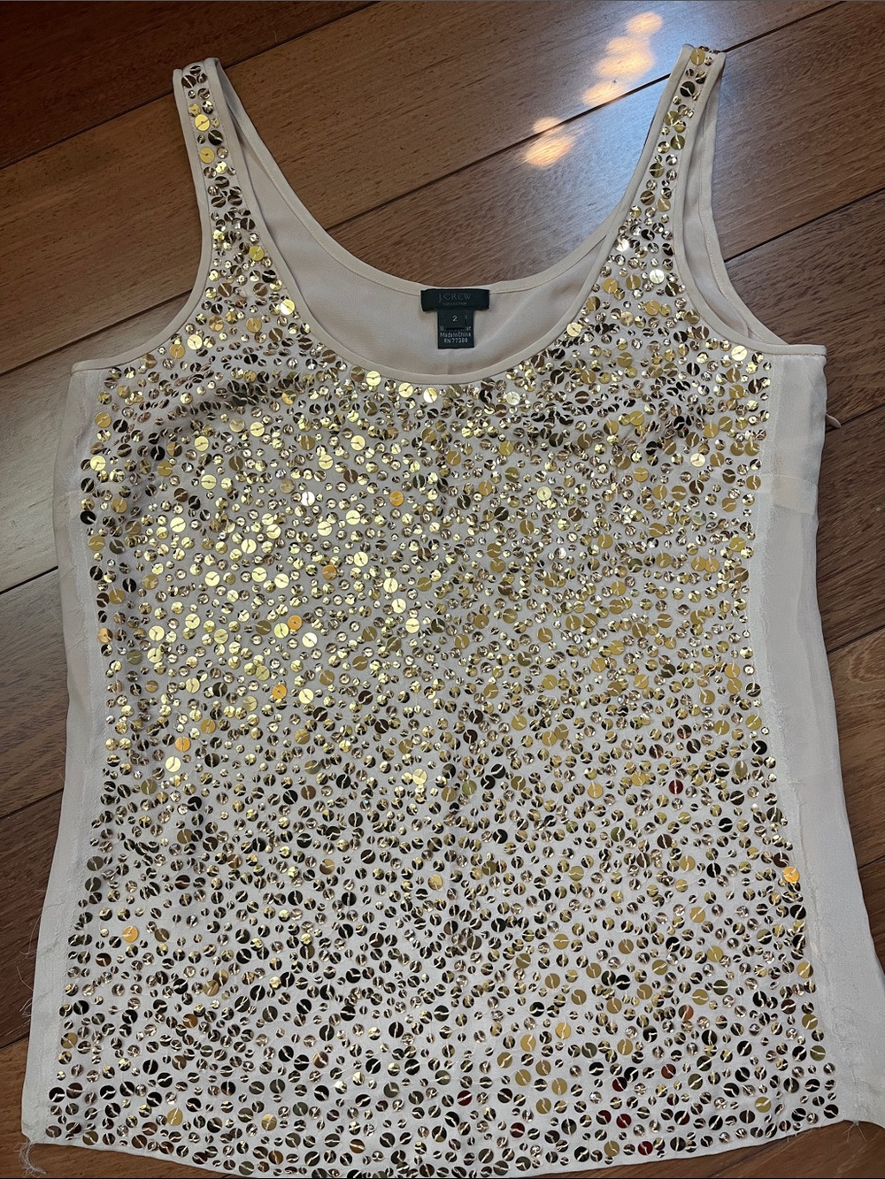 NWOT J. Crew Collection Gold Sequin Tank